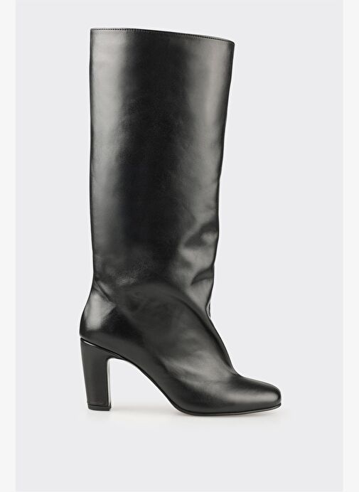 Siyah Deri Kadın Çizme - Görsel 2