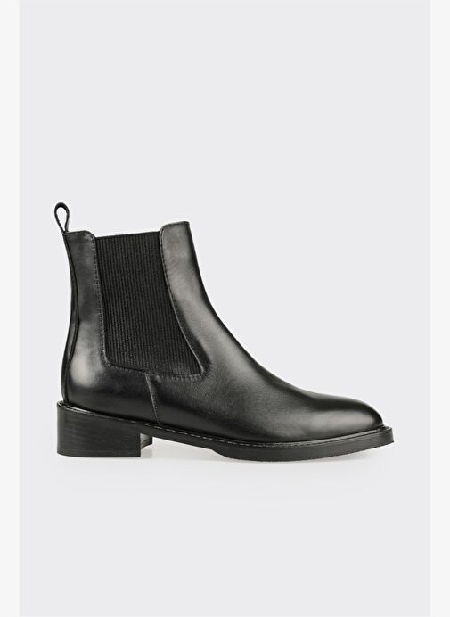 Siyah Deri Kadın Günlük Bot - Görsel 2