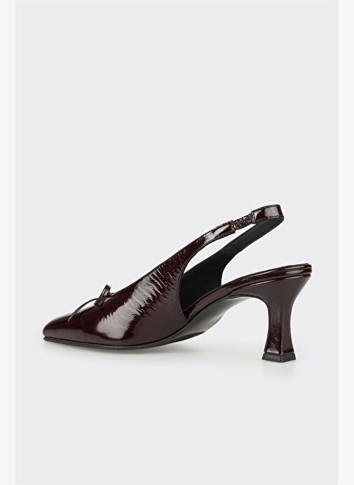 Bordo Deri Kadın Günlük Ayakkabı - Görsel 4