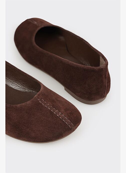 Kahve Deri Kadın Günlük Ayakkabı - Görsel 6