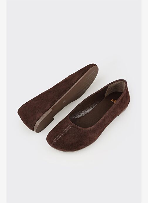 Kahve Deri Kadın Günlük Ayakkabı - Görsel 4