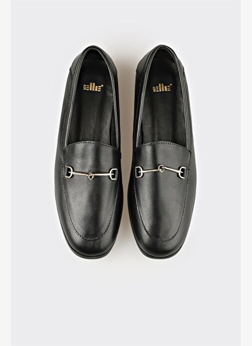 Siyah Deri Kadın Günlük Ayakkabı - Görsel 5