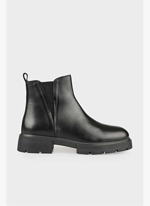 Siyah Deri Kadın Günlük Bot - Görsel 2
