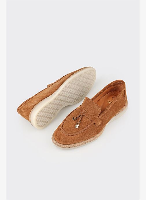 Taba Deri Kadın Günlük Ayakkabı - Görsel 4