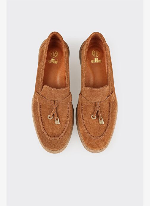 Taba Deri Kadın Günlük Ayakkabı - Görsel 5