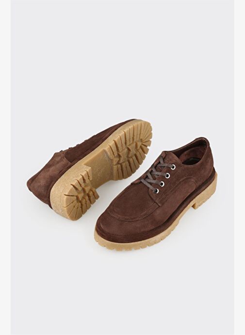 Kahve Deri Kadın Günlük Ayakkabı - Görsel 4