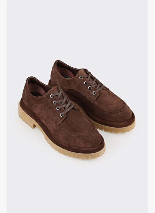 Kahve Deri Kadın Günlük Ayakkabı - Görsel 3