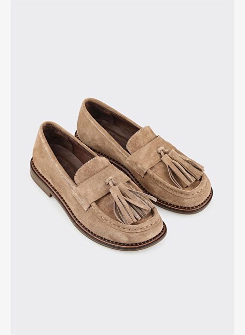 Vizon Deri Kadın Günlük Ayakkabı - Görsel 3