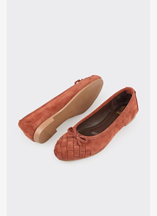 Taba Deri Kadın Günlük Ayakkabı - Görsel 4