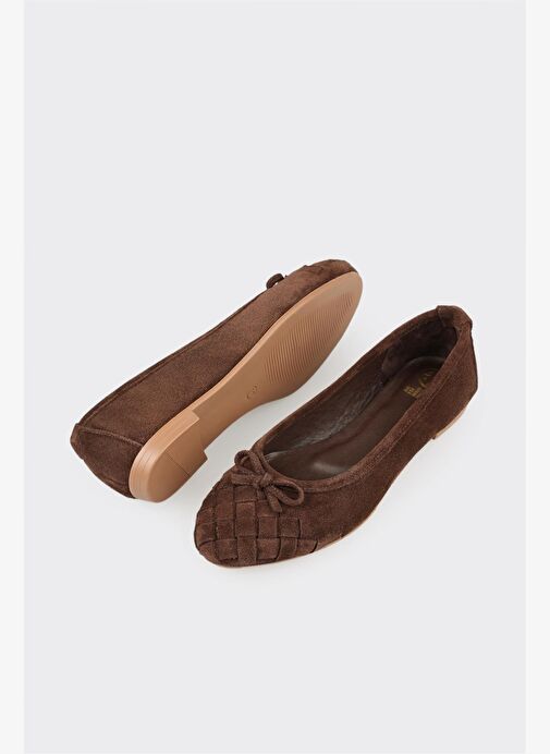 Kahve Deri Kadın Günlük Ayakkabı - Görsel 4