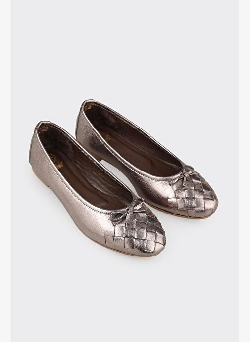 Antrasit Deri Kadın Günlük Ayakkabı - Görsel 3