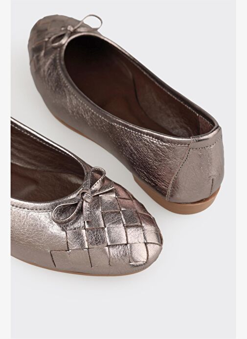 Antrasit Deri Kadın Günlük Ayakkabı - Görsel 6