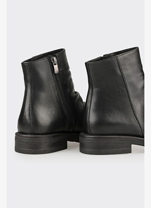 Siyah Deri Kadın Günlük Bot - Görsel 5