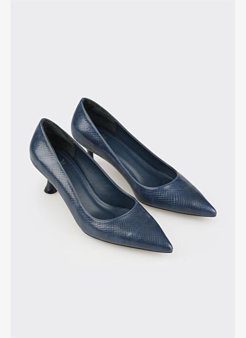 Lacivert Kadın Stiletto - Görsel 3
