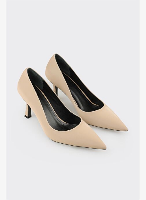 Bej Kadın Stiletto - Görsel 3