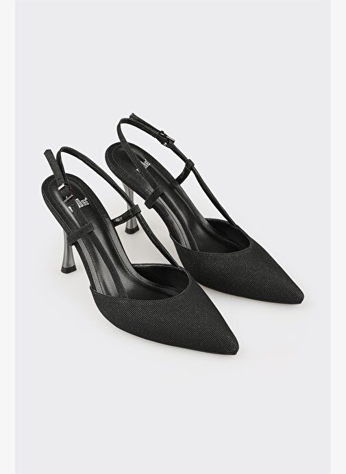 Siyah Kadın Topuklu Ayakkabı - Görsel 3