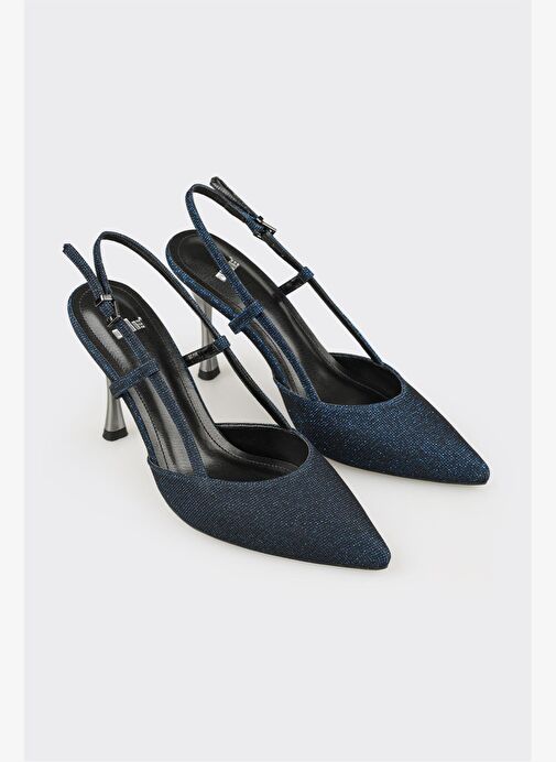 Lacivert Kadın Topuklu Ayakkabı - Görsel 3