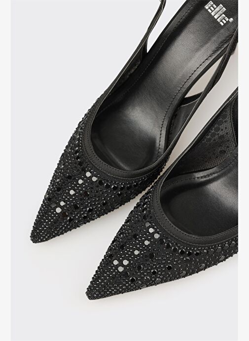 Siyah Kadın Topuklu Ayakkabı - Görsel 5