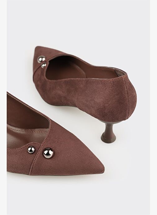 Kahve Kadın Topuklu Ayakkabı - Görsel 5