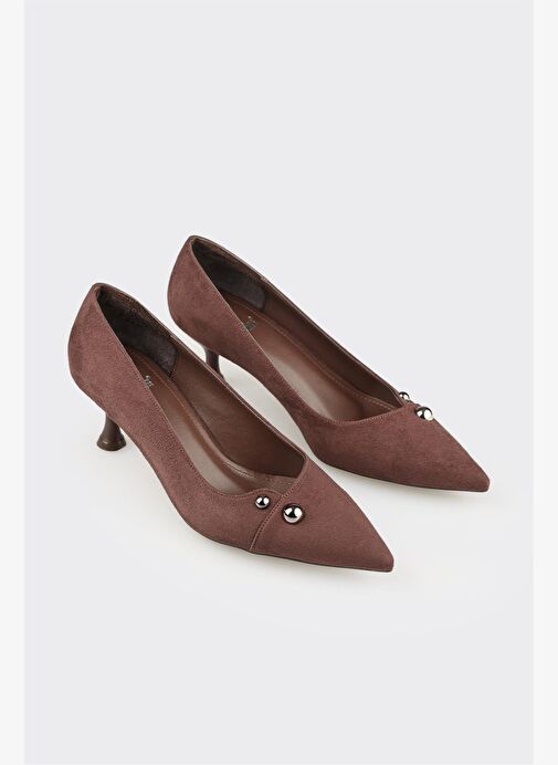 Kahve Kadın Topuklu Ayakkabı - Görsel 3