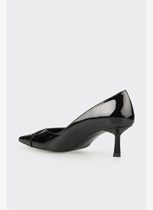 Siyah Kadın Orta Topuk Ayakkabı - Görsel 4