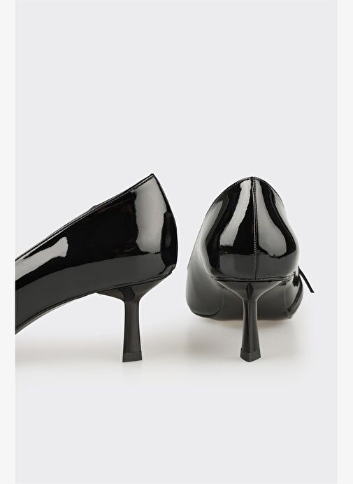 Siyah Kadın Orta Topuk Ayakkabı - Görsel 5