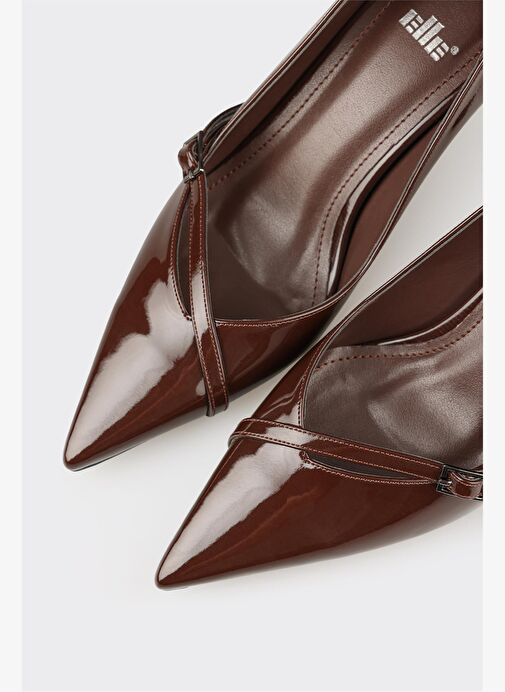 Kahve Kadın Orta Topuk Ayakkabı - Görsel 5