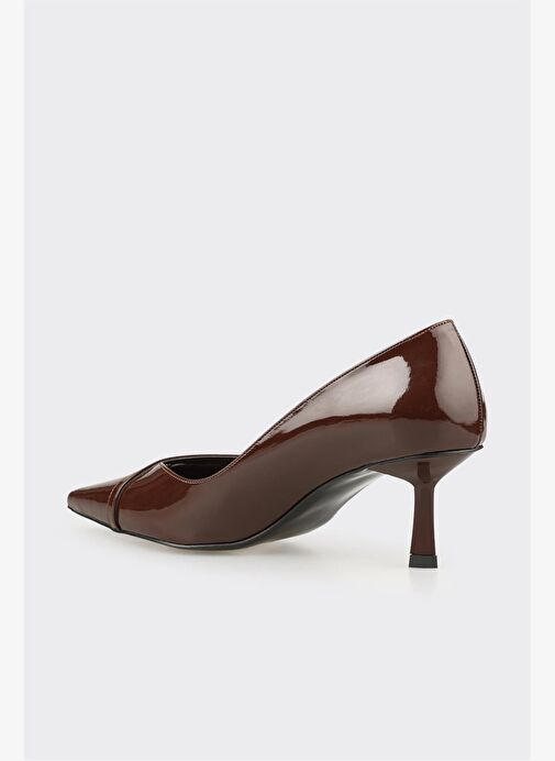 Kahve Kadın Orta Topuk Ayakkabı - Görsel 4