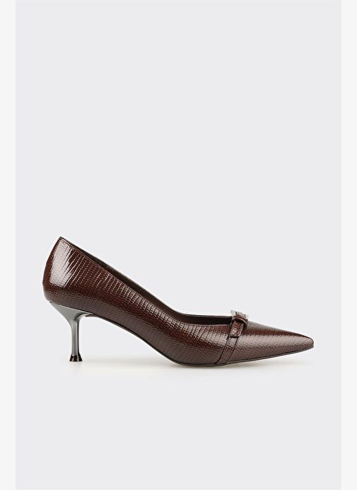 Kahve Kadın Orta Topuk Ayakkabı - Görsel 2