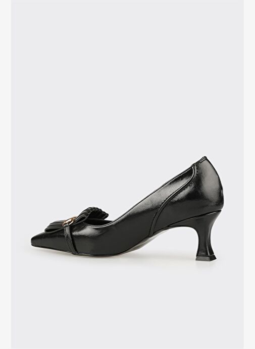 Siyah Kadın Orta Topuk Ayakkabı - Görsel 4