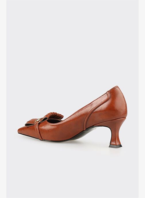 Taba Kadın Orta Topuk Ayakkabı - Görsel 4