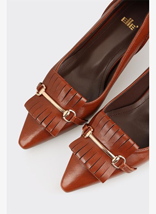 Taba Kadın Orta Topuk Ayakkabı - Görsel 5