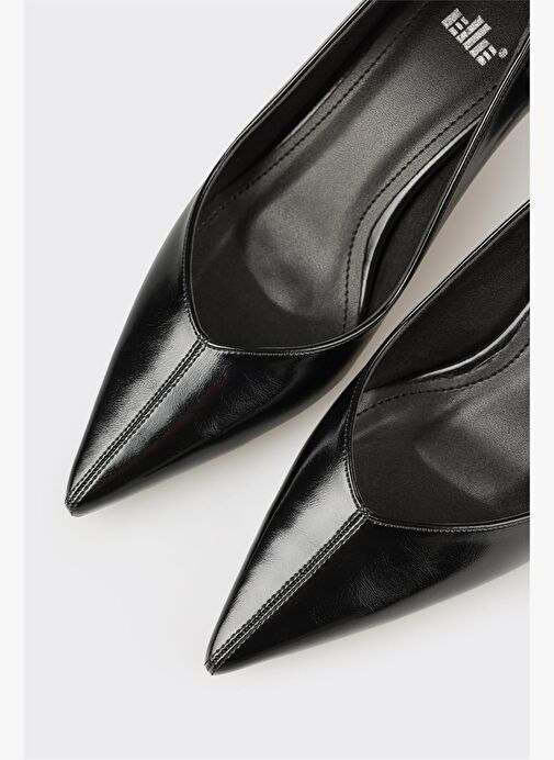 Siyah Kadın Orta Topuk Ayakkabı - Görsel 5