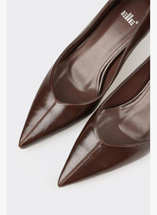 Kahve Kadın Orta Topuk Ayakkabı - Görsel 5