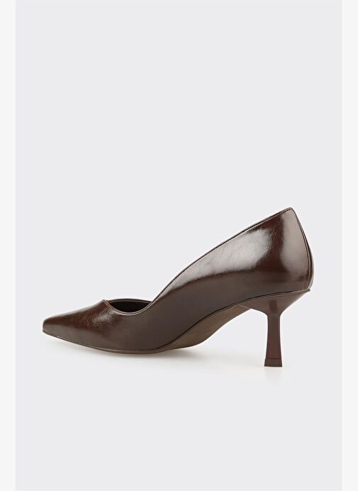 Kahve Kadın Orta Topuk Ayakkabı - Görsel 4