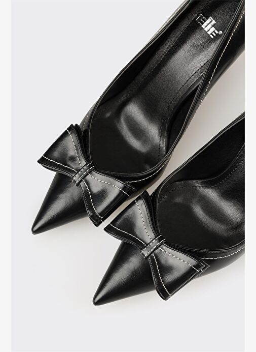 Siyah Kadın Yüksek Topuk Ayakkabı - Görsel 5