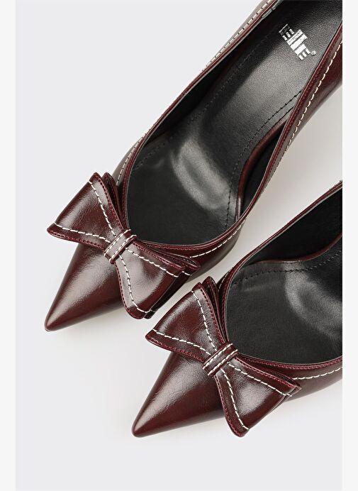 Bordo Kadın Yüksek Topuk Ayakkabı - Görsel 5