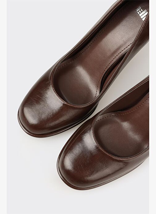 Kahve Kadın Yüksek Topuk Ayakkabı - Görsel 5