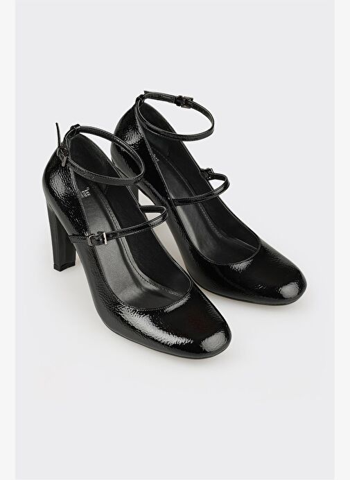 Siyah Kadın Yüksek Topuk Ayakkabı - Görsel 3