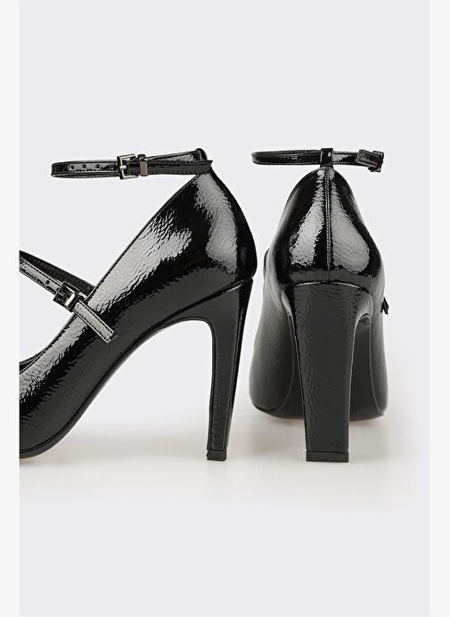 Siyah Kadın Yüksek Topuk Ayakkabı - Görsel 5