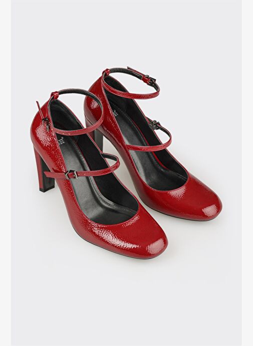Bordo Kadın Yüksek Topuk Ayakkabı - Görsel 3