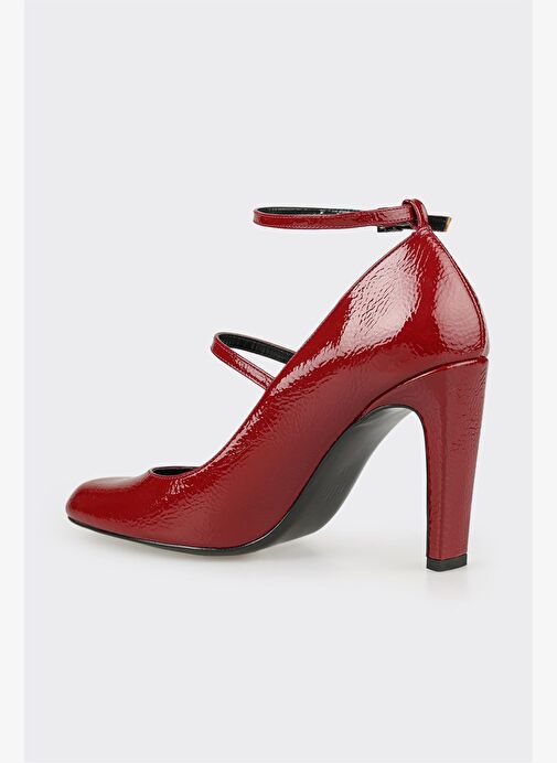 Bordo Kadın Yüksek Topuk Ayakkabı - Görsel 4