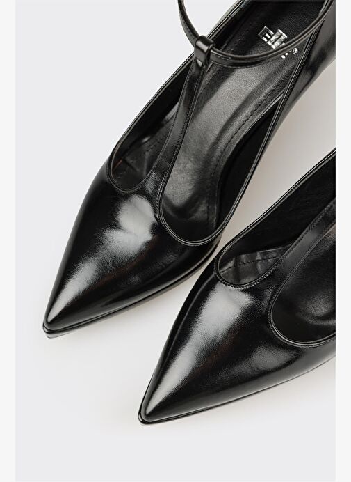 Siyah Kadın Yüksek Topuk Ayakkabı - Görsel 5