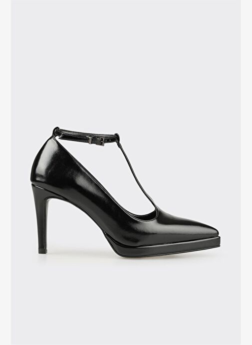 Siyah Kadın Yüksek Topuk Ayakkabı - Görsel 2