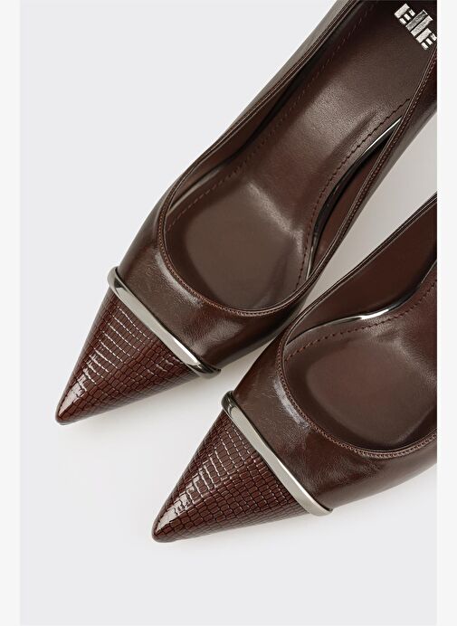 Kahve Kadın Stiletto - Görsel 5