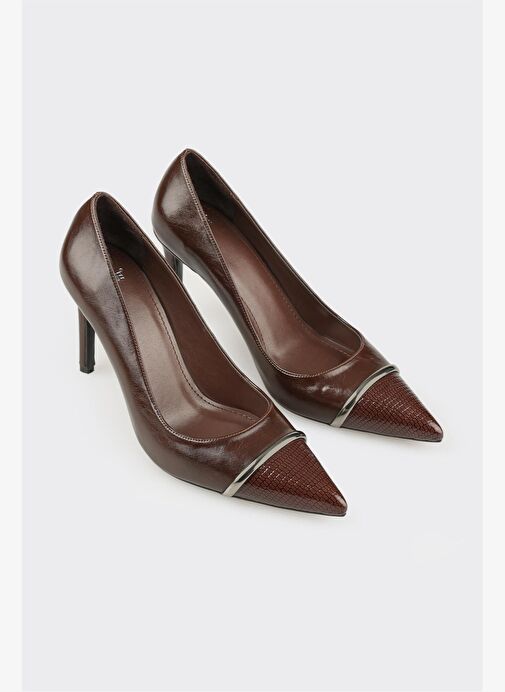 Kahve Kadın Stiletto - Görsel 3