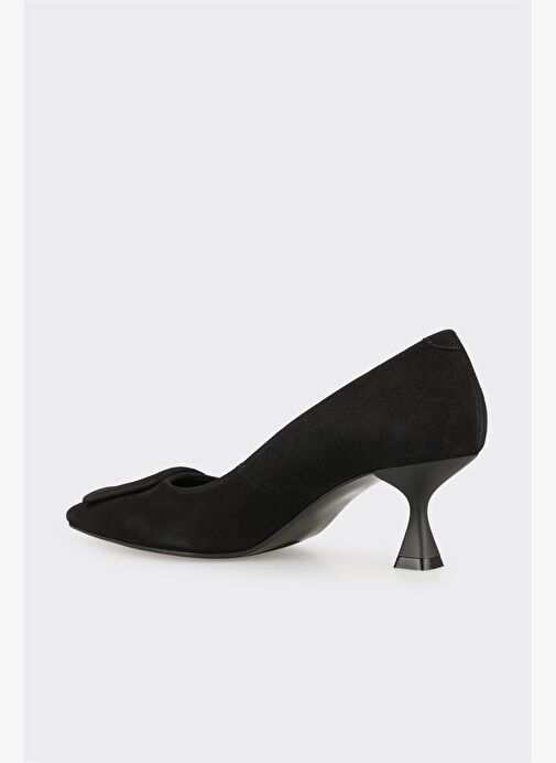 Siyah Deri Kadın Stiletto - Görsel 4