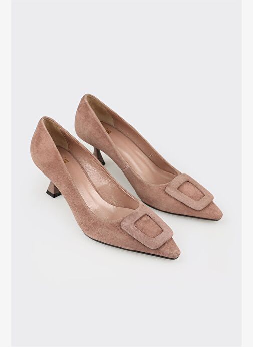 Vizon Deri Kadın Stiletto - Görsel 3