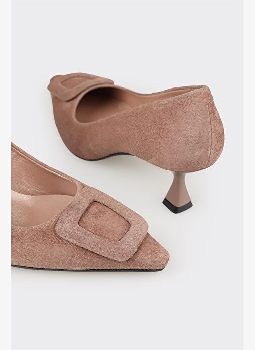 Vizon Deri Kadın Stiletto - Görsel 5