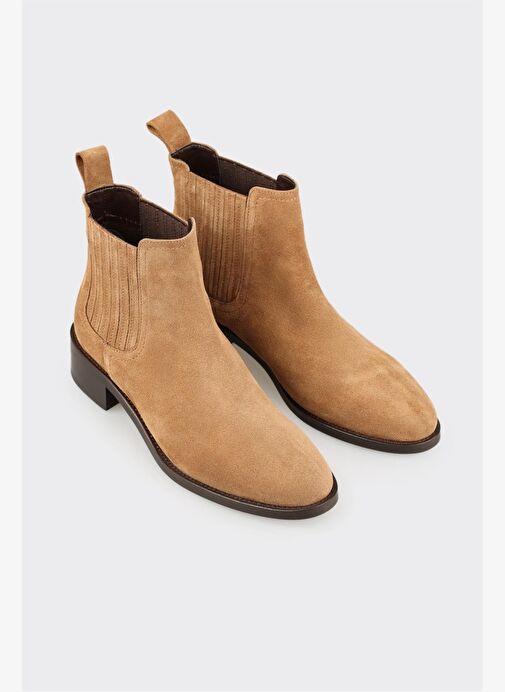 Naturel Deri Kadın Klasik Bot - Görsel 3